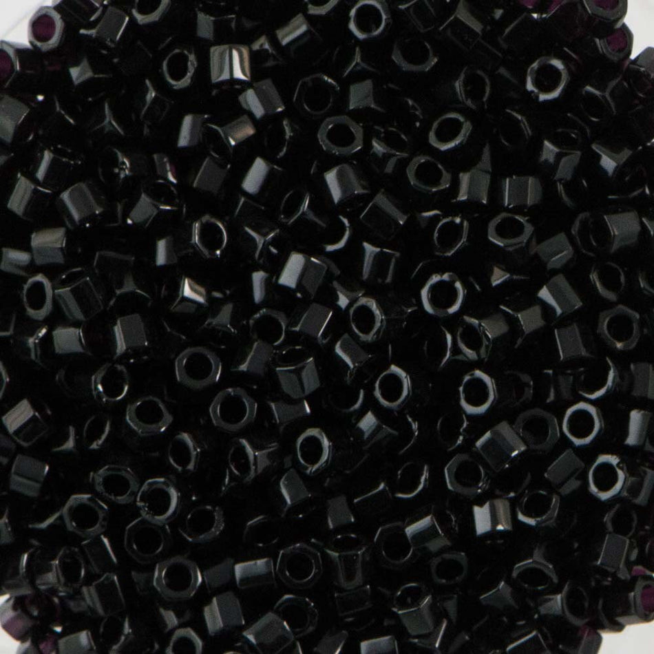 Black Miyuki Hex Cut Seed Bead 11/0 7.2gm Tube DBC0010-TB
