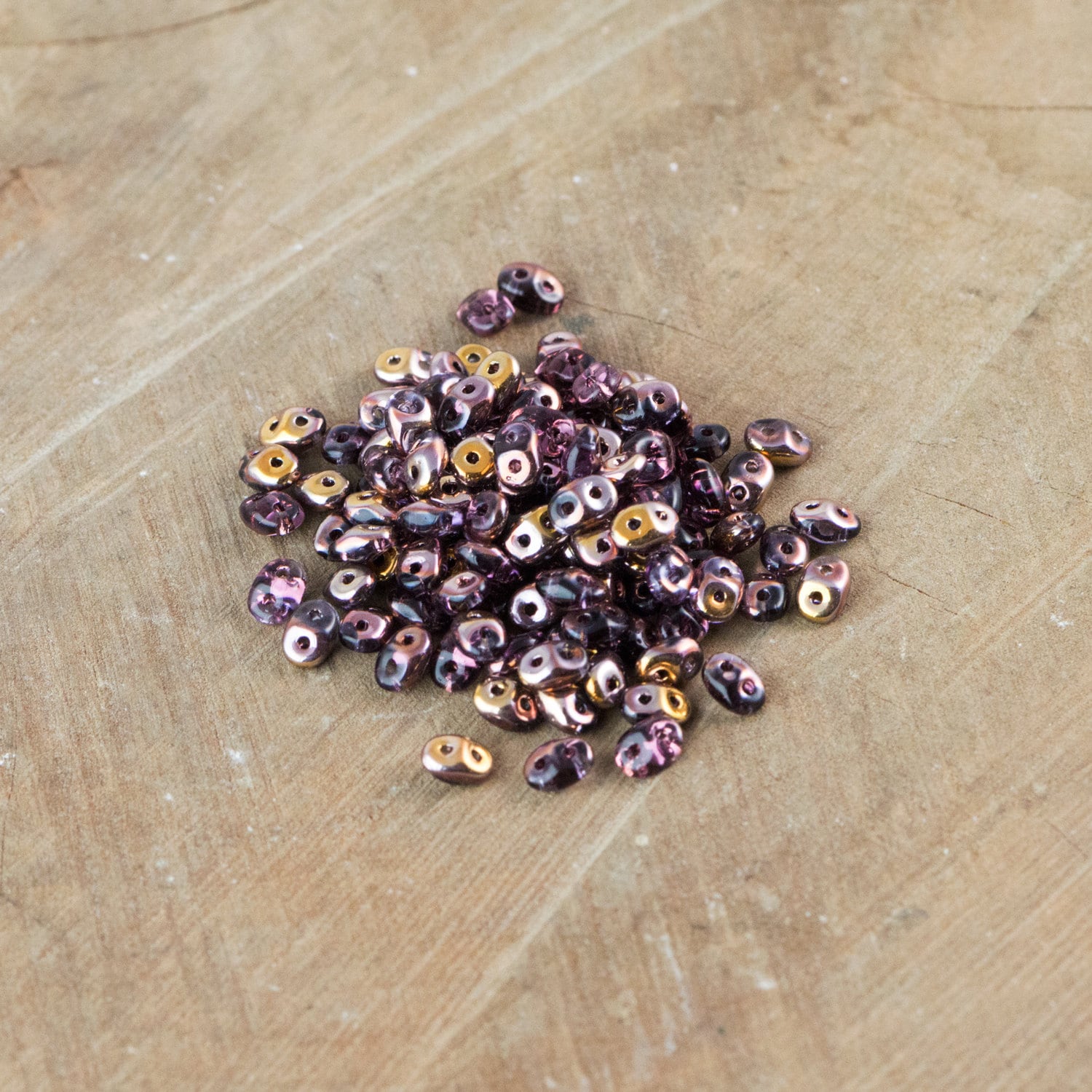 2/5MM MATUBO SUPERDUO Tanzanite Apollo Beads
