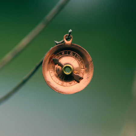 Vintage Copper Roulette Charms Moveable Really Spins (4) chr103F