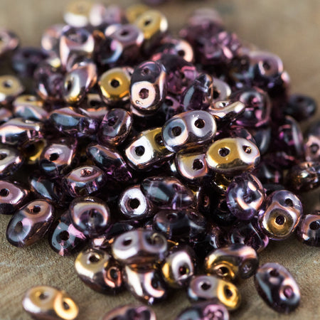 2/5MM MATUBO SUPERDUO Tanzanite Apollo Beads
