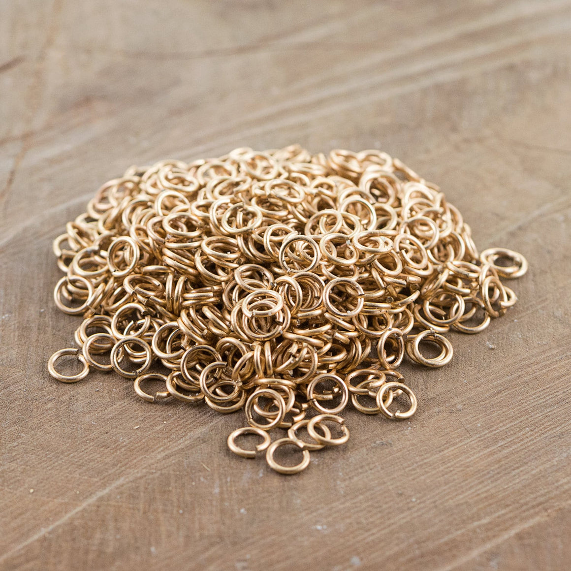 7mm OD Open Raw Brass Jump Rings 18 Gauge Made in the USA (100) fnd201A