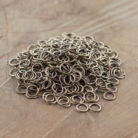 9mm OD Open Brass Ox Jump Rings 18 Gauge Made in the USA (100) fnd203B