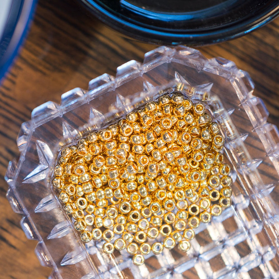 8/0 TOHO ROUND Metallic 24K Gold Plated Seed Bead (8g)
