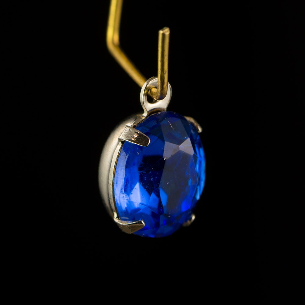 Faceted Sapphire Oval Stones in 1 Loop Silver Plated Setting 10x8mm (4) ovl006J