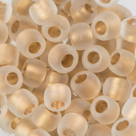 6/0 TOHO ROUND Gold Lined Frosted Crystal Seed Bead (8g)