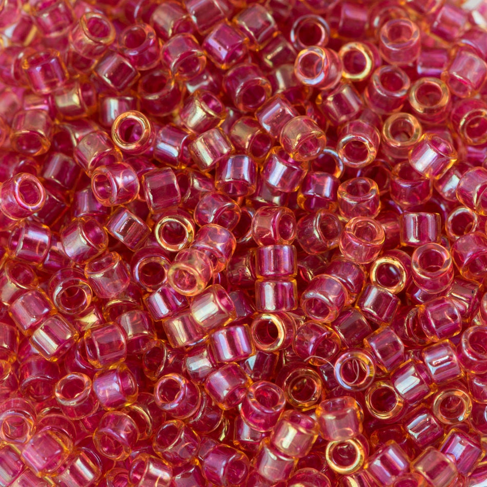 11/0 MIYUKI DELICA Lined Light Cranberry AB Seed Bead (8g)