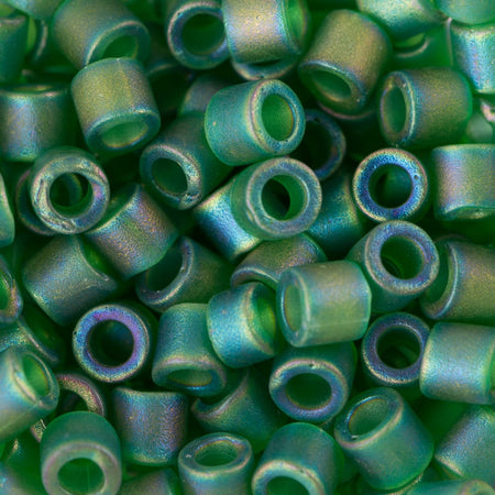 8/0 MIYUKI DELICA Matte Transparent Green AB Seed Bead (8g)