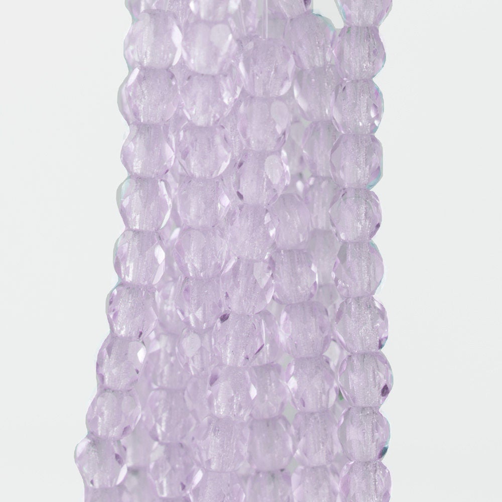 3mm Alexandrite Czech Faceted Firepolish Glass Beads (50)