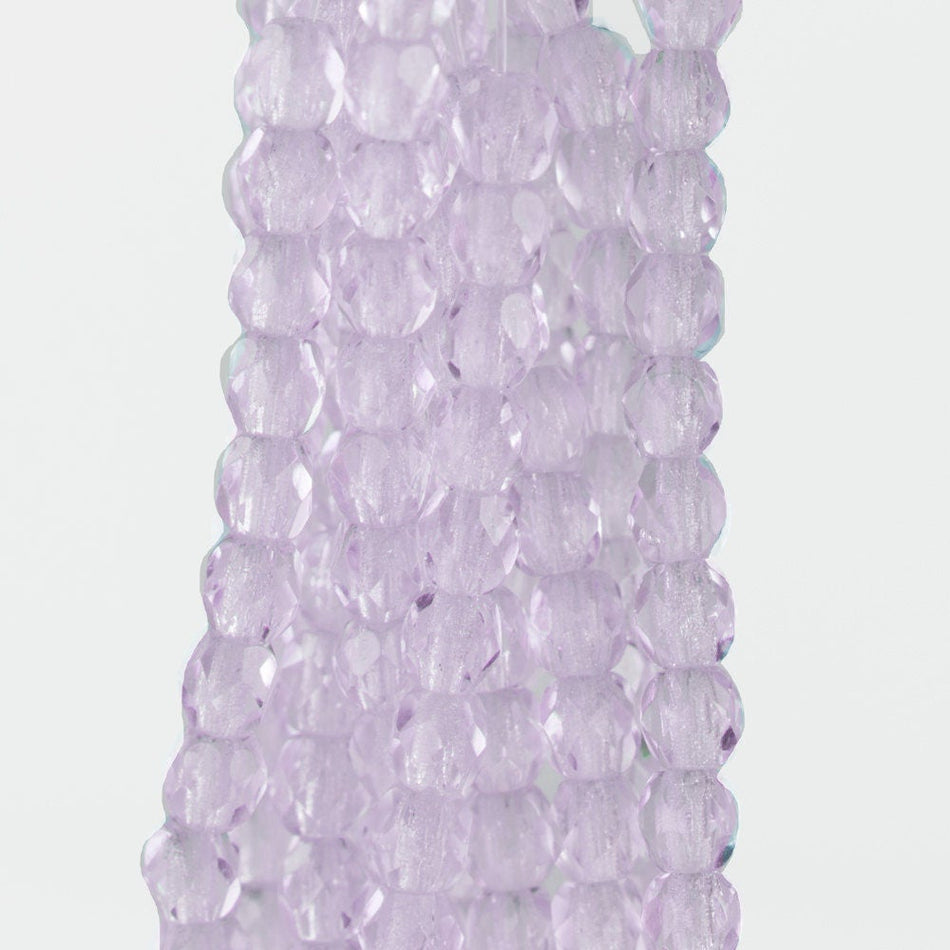 3mm Alexandrite Czech Faceted Firepolish Glass Beads (50)