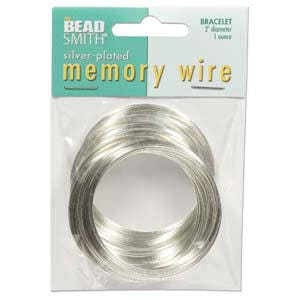 2-Inch Diameter Silver Plated Beadsmith Memory Wire 1 Ounce