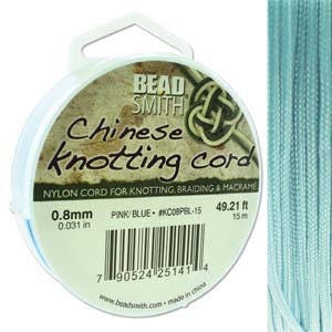 Powder Blue Chinese Knotting Cord (.8mm/.031in) 15m/16.4yds