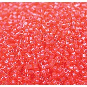 Luminous Poppy Red Miyuki Delica Seed Bead 11/0 7.2G Tube DB2051-TB