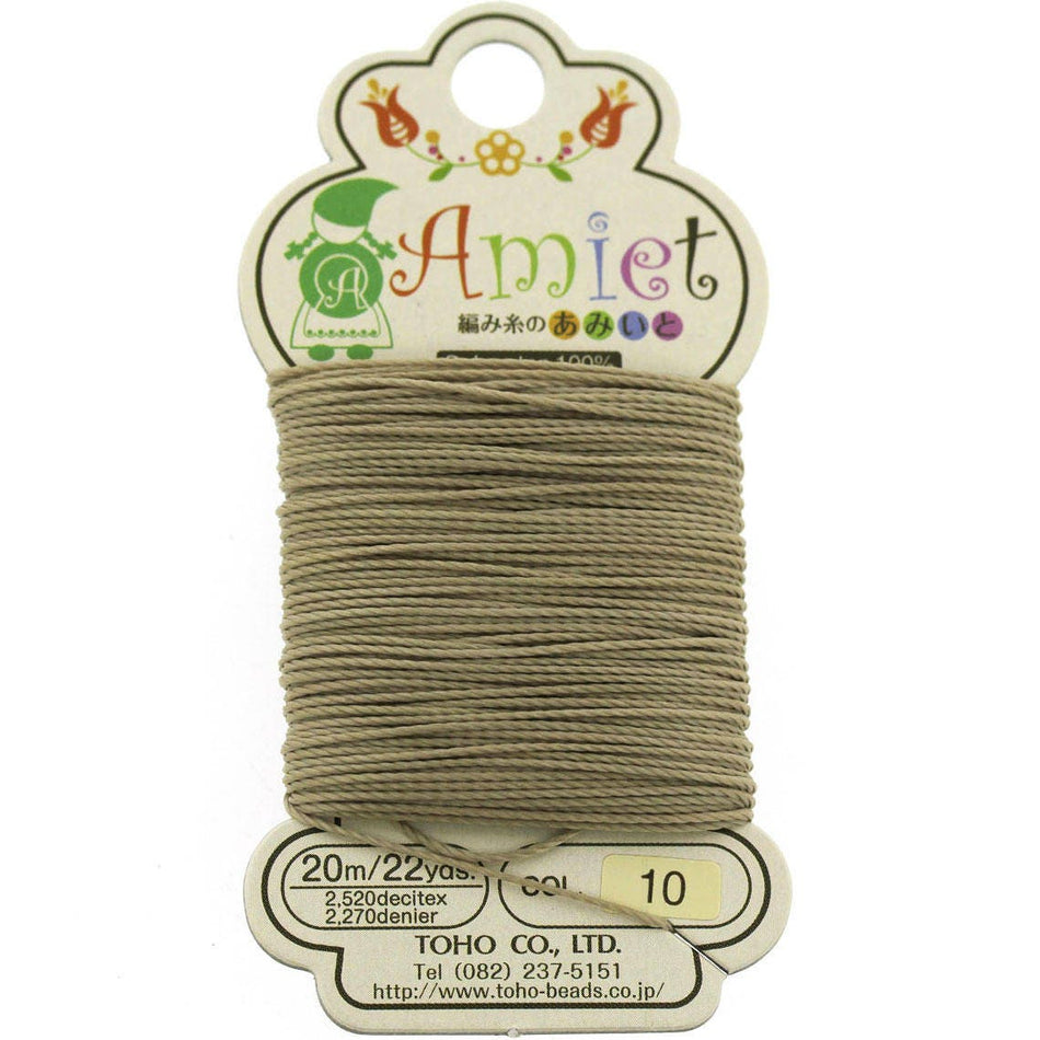 Khaki Toho Amiet Polyester Thread 22yrds/20m