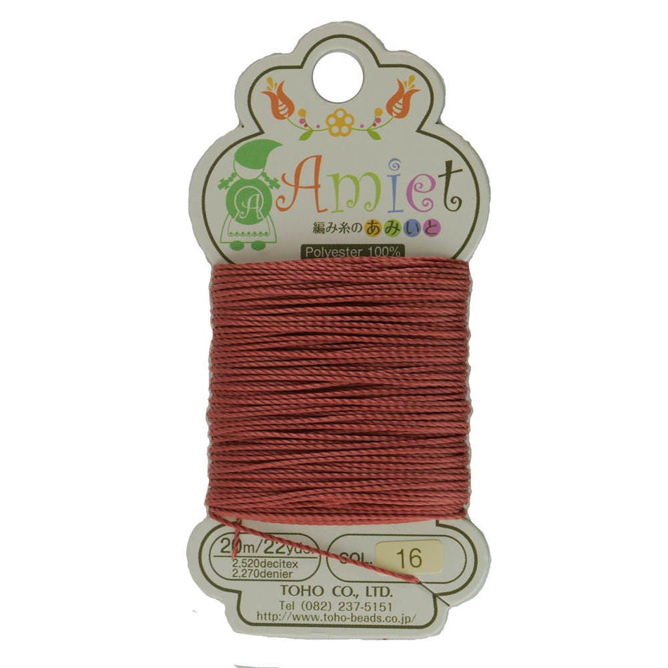 Mahogany Toho Amiet Polyester Thread 22yrds/20m
