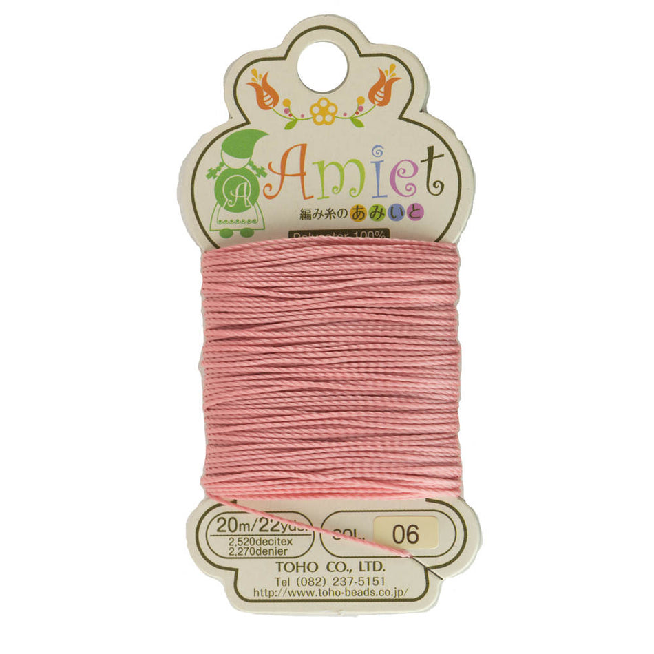 Salmon Toho Amiet Polyester Thread 22yrds/20m