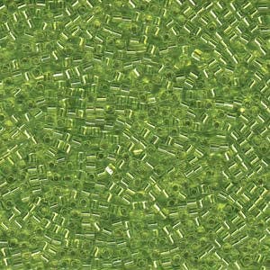 Silver Lined Chartruese Miyuki Cube Seed Bead 1.8mm 8.2gm Tube SB18-14-TB