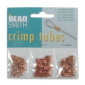 Assorted Sizes Copper Plated Beadsmith Crimp Tubes