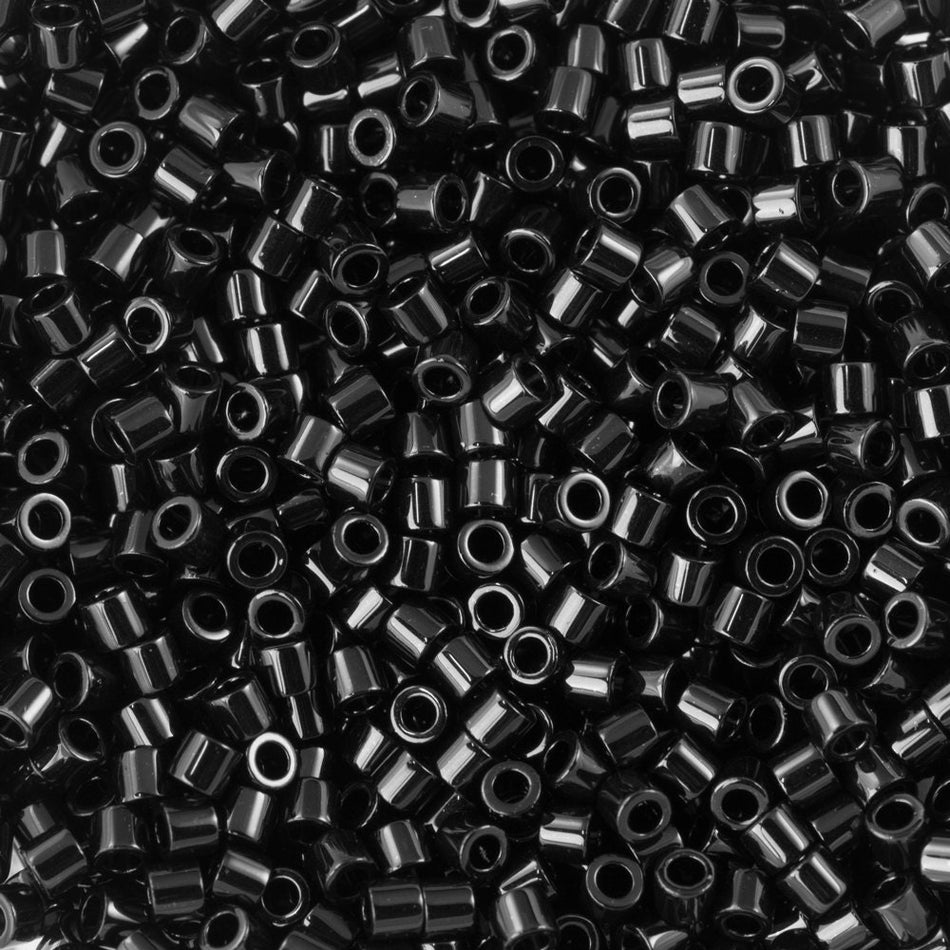 Black Miyuki Delica Seed Bead 15/0 7G Tube DBS0010-TB