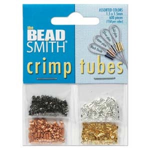 1.50x1.50mm Variety Pack Plated Beadsmith Crimp Tubes