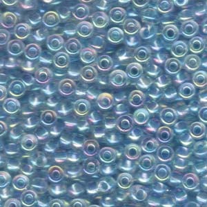 Glacier Blue Lined Crystal AB Miyuki Seed Bead 6/0 (4mm) 20gm Tube 6-9269-TB