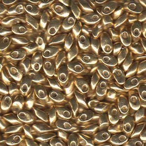 Galvanized Gold Miyuki Long Magatama Seed Beads 4x7mm 8.5G Tube LMA-1052-TB