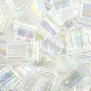 Crystal AB Miyuki Tila Seed Bead 5.0mm 7.2gm Tube TL250-TB