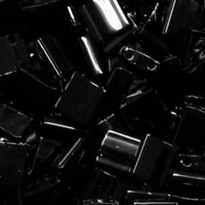 Opaque Black Miyuki Tila Seed Bead 5.0mm 7.2gm Tube TL401-TB
