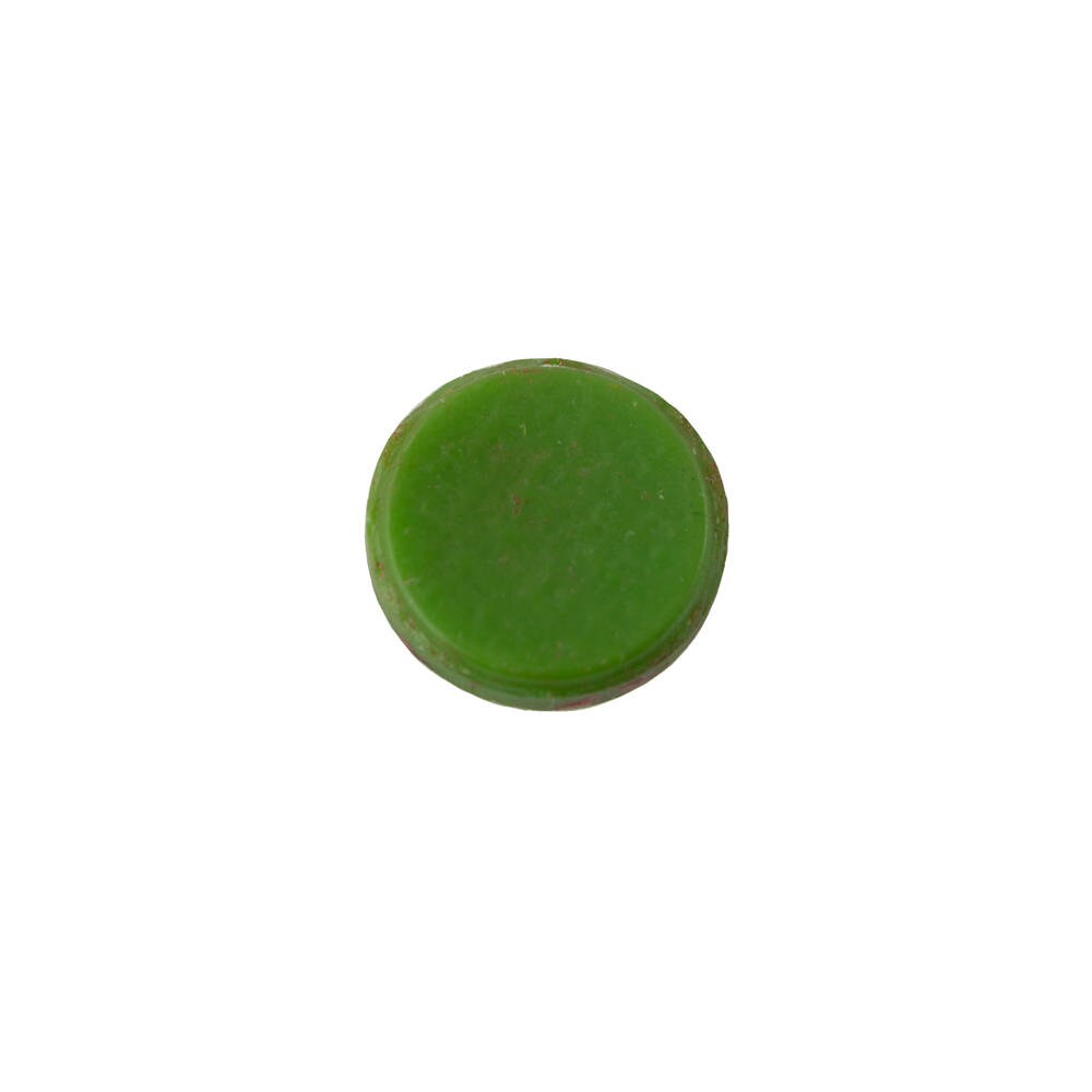Vintage Green Mosaic Glass Cabochons with Red Yellow Gold 8mm (4) cab878U