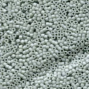 11/0 MIYUKI DELICA Frosted Opaque Glazed Cadet Gray Seed Bead (8g)