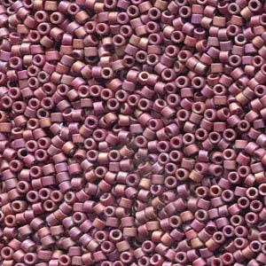 11/0 MIYUKI DELICA Frosted Opaque Glazed Rainbow Dark Red Seed Bead (8g)
