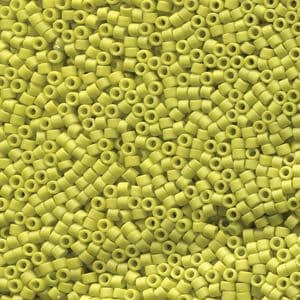 11/0 MIYUKI DELICA Frosted Opaque Glazed Yellow Seed Bead (8g)
