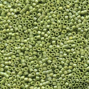 11/0 MIYUKI DELICA Frosted Opaque Glazed Rainbow Olive Seed Bead (8g)