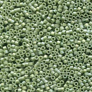11/0 MIYUKI DELICA Frosted Opaque Glazed Rainbow Kiwi Seed Bead (8g)