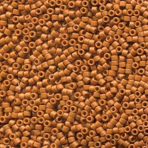 11/0 MIYUKI DELICA Frosted Opaque Glazed Burnt Orange Seed Bead (8g)