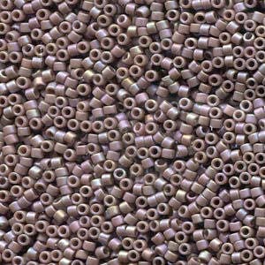 11/0 MIYUKI DELICA Frosted Opaque Glazed Rainbow Amethyst Seed Bead (8g)