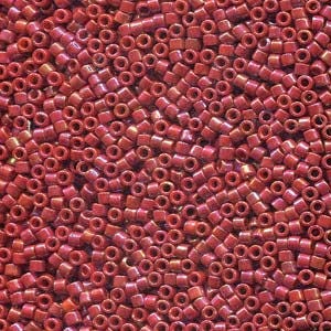 11/0 MIYUKI DELICA Opaque Glazed Dark Red Seed Bead (8g)