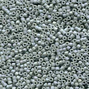 11/0 MIYUKI DELICA Frosted Opaque Glazed Rainbow Grey Seed Bead (8g)