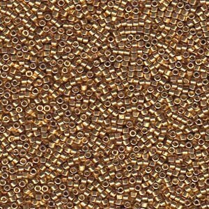 11/0 MIYUKI DELICA Gold Galvanized Duracoat Seed Bead (8g)