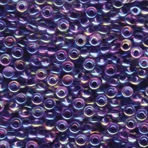 Amethyst Lined Crystal AB Miyuki Seed Bead 6/0 20G Tube 6-9274-TB