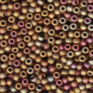Matte Metallic Khaki Iris Miyuki Seed Bead 6/0 20G Tube 6-92035-TB