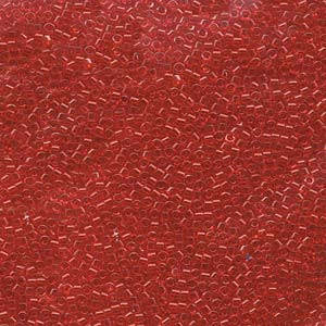 Transparent Dark Tangerine Miyuki Round Seed Bead 15/0 7G Tube DBS0704-TB