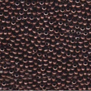 Antiqued Copper Metal Seed Bead 6/0 30G Tube MT6-COPANT-TB