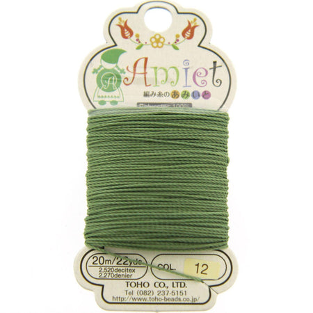 Olive Toho Amiet Polyester Thread 22yrds/20m