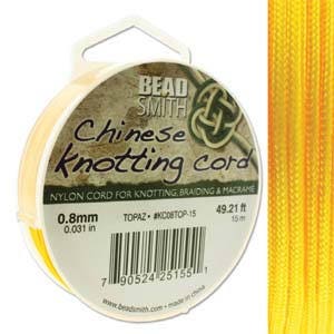 Topaz Chinese Knotting Cord (.8mm/.031in) 15m/16.4yds