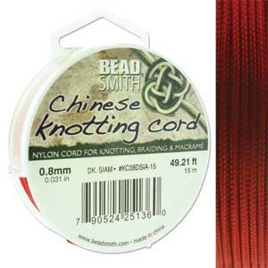 Dark Siam Chinese Knotting Cord (.8mm/.031in) 15m/16.4yds