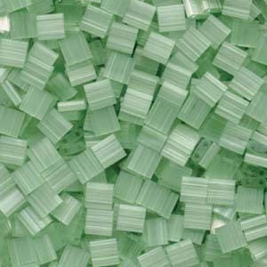Silk Pale Green Miyuki Tila Seed Bead 5.0mm 7.2gm Tube TL2559-TB