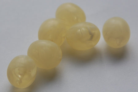 Vintage Italian Soft Yellow with White Swirled Beads bds915E
