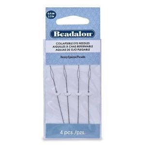 2.50-Inch Heavy Collapsible Eye Beadalon Needles 4 Pack