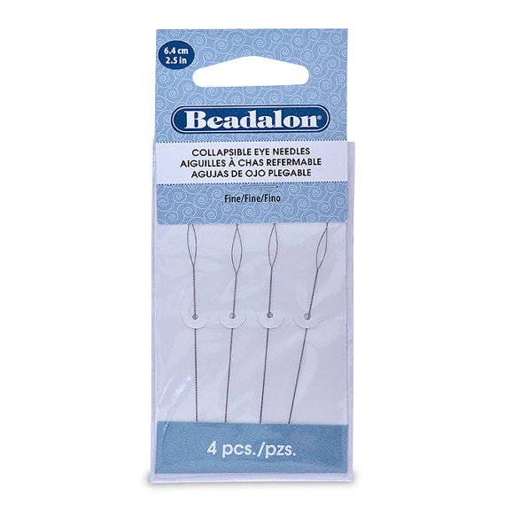 2.50 Inch Fine Collapsible Eye Beadalon Needles 4 Pack