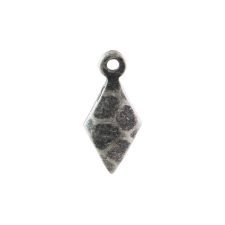 1 loop Hammered Small Sterling Silver Ox Diamond 15mmx6mm (16) mtl463D